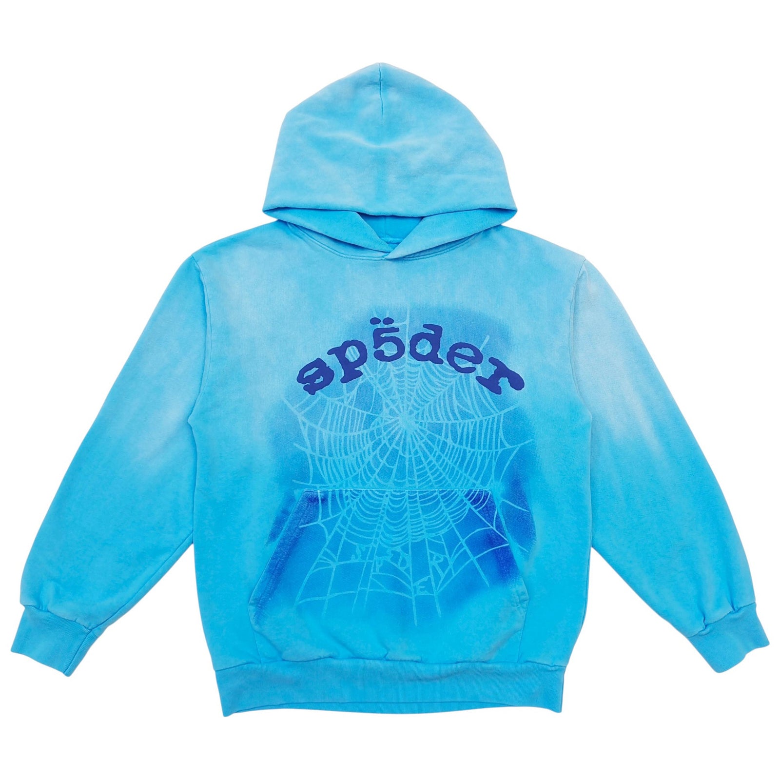 OG WEB V2 SPRAY HOODIE SWEATSHIRT LIGHT BLUE