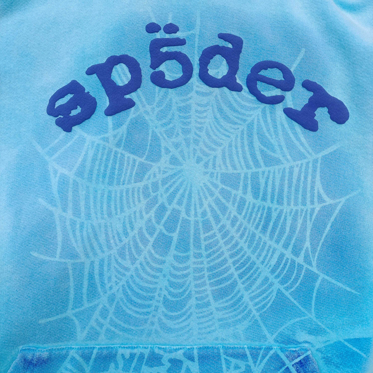OG WEB V2 SPRAY HOODIE SWEATSHIRT LIGHT BLUE