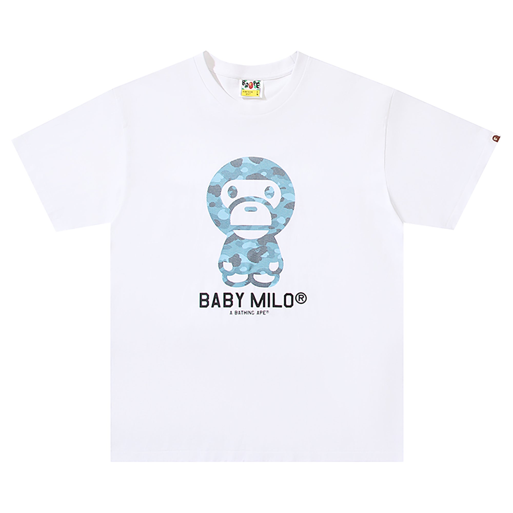 HONEYCOMB CAMO BABY MILO T-SHIRT WHITE BLUE | A BATHING APE
