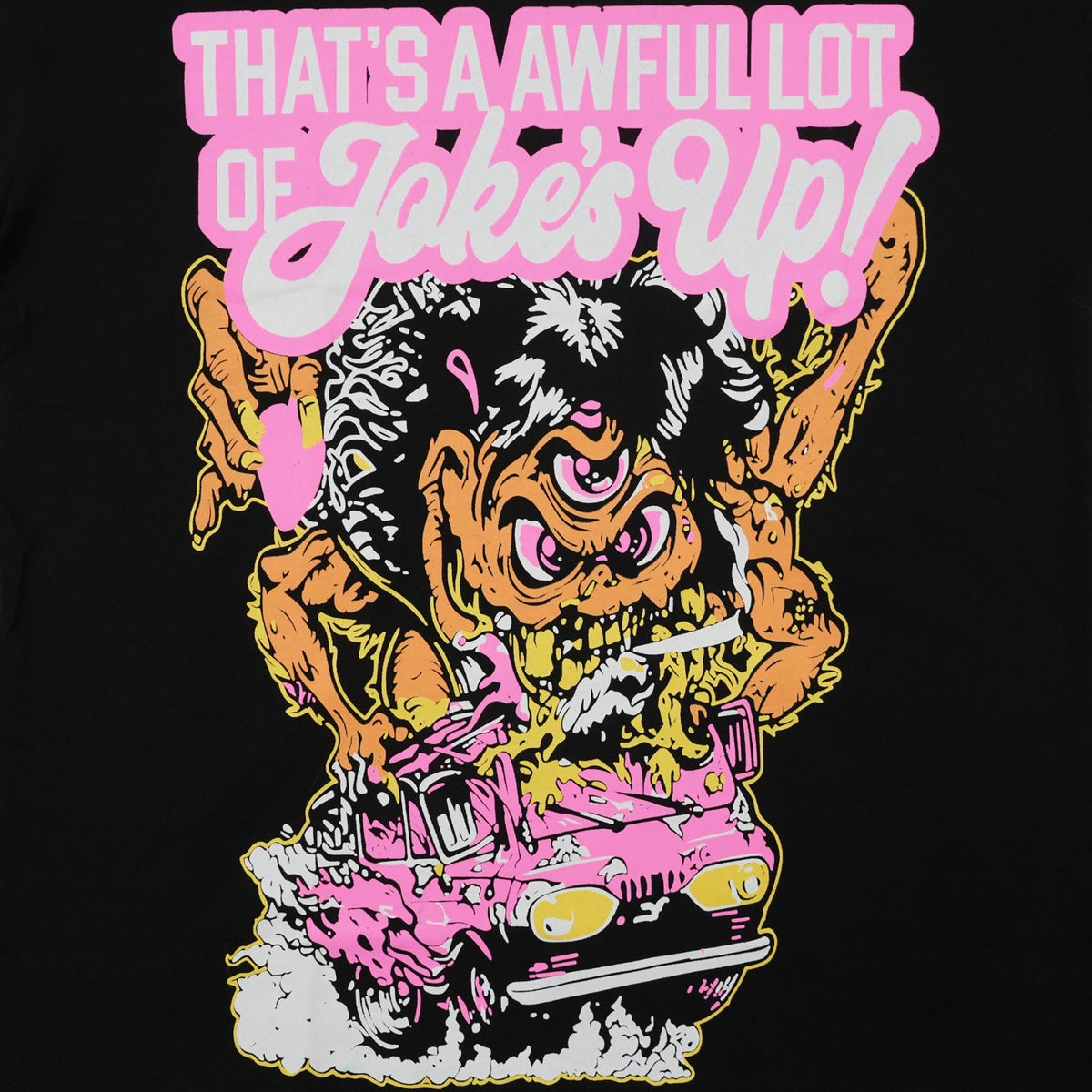 JOKES UP MONSTER CAR T-SHIRT BLACK | ALOCS