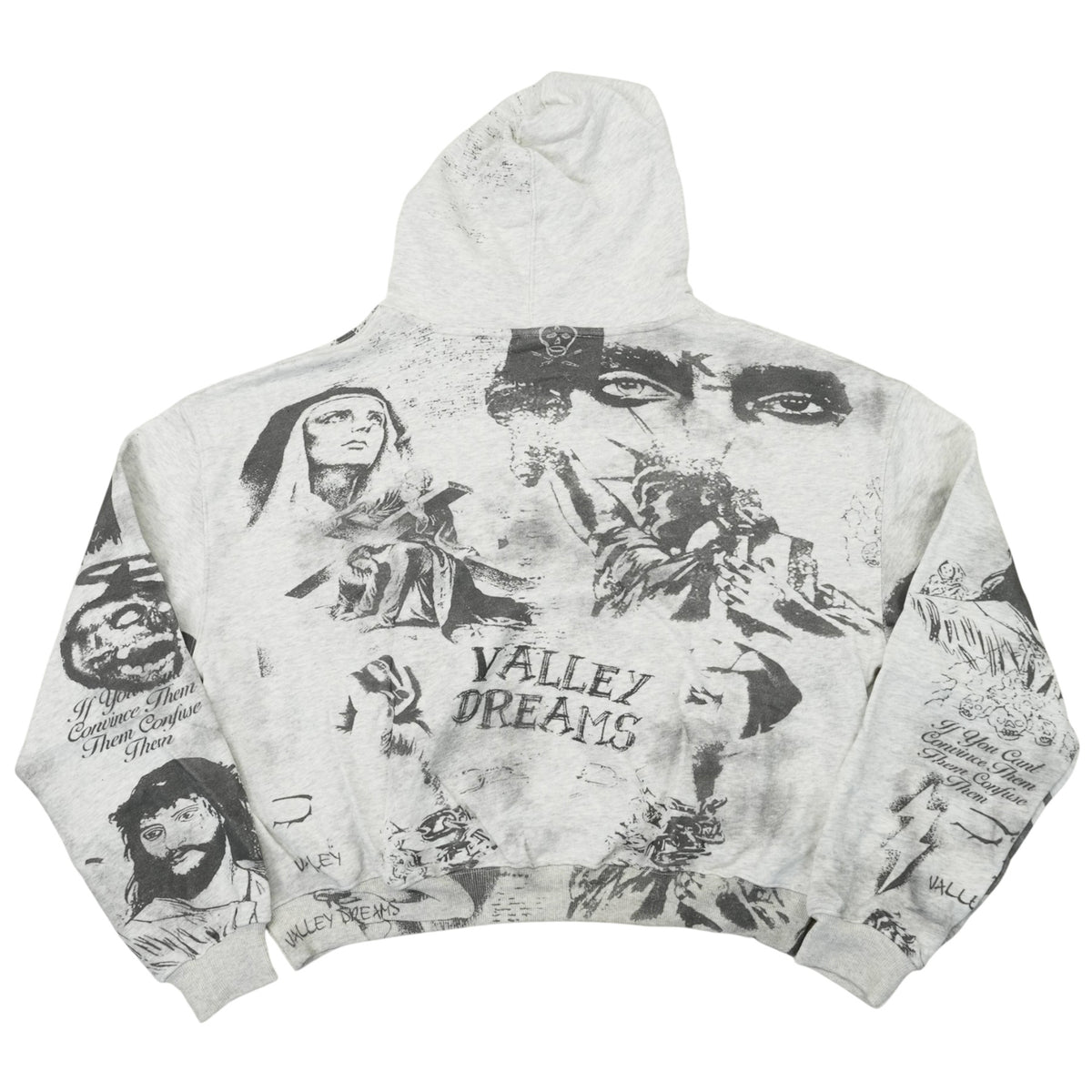 MURAL HOODIE SWEATSHIRT GREY