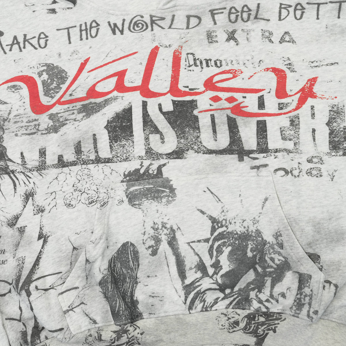 MURAL HOODIE SWEATSHIRT GREY