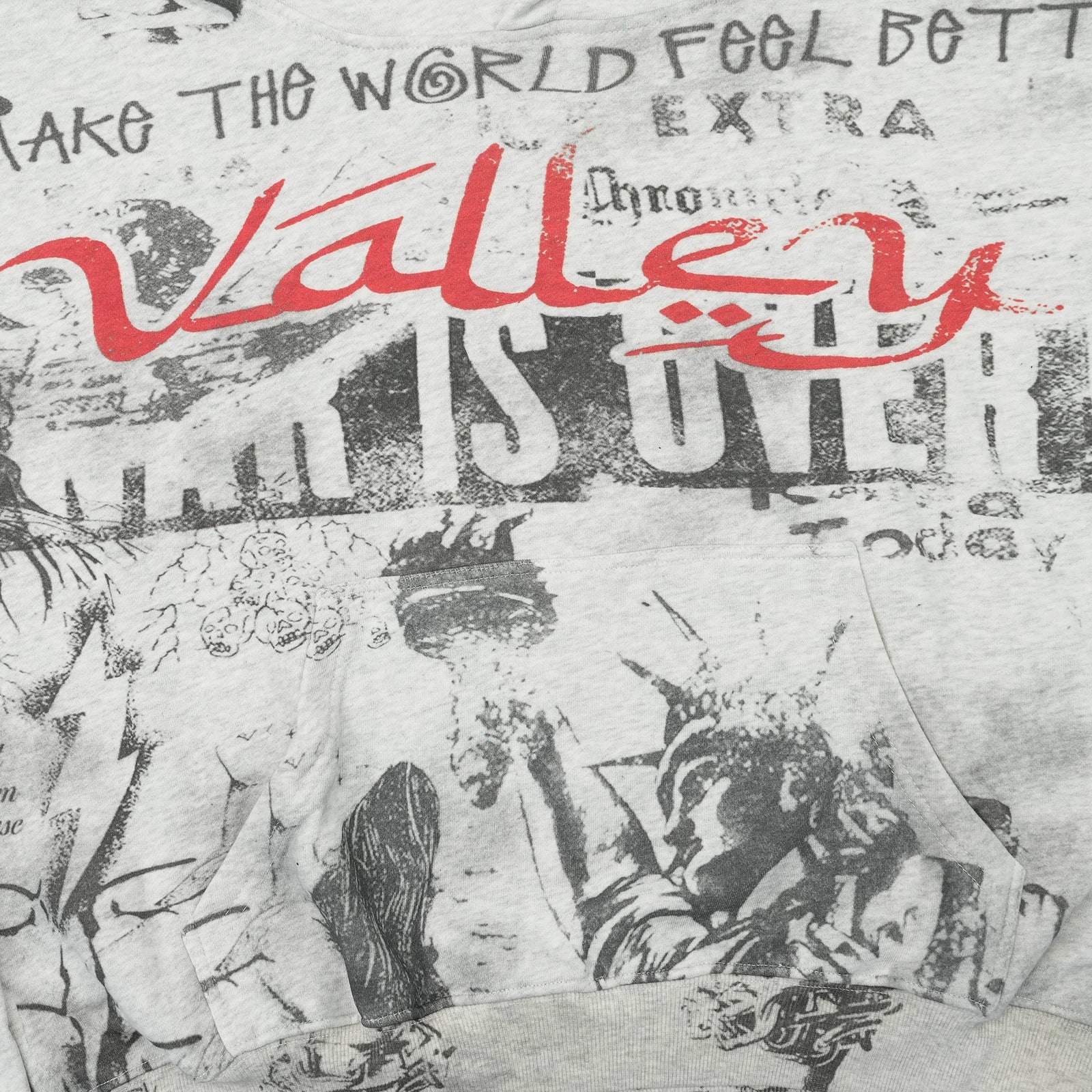 MURAL HOODIE SWEATSHIRT GREY