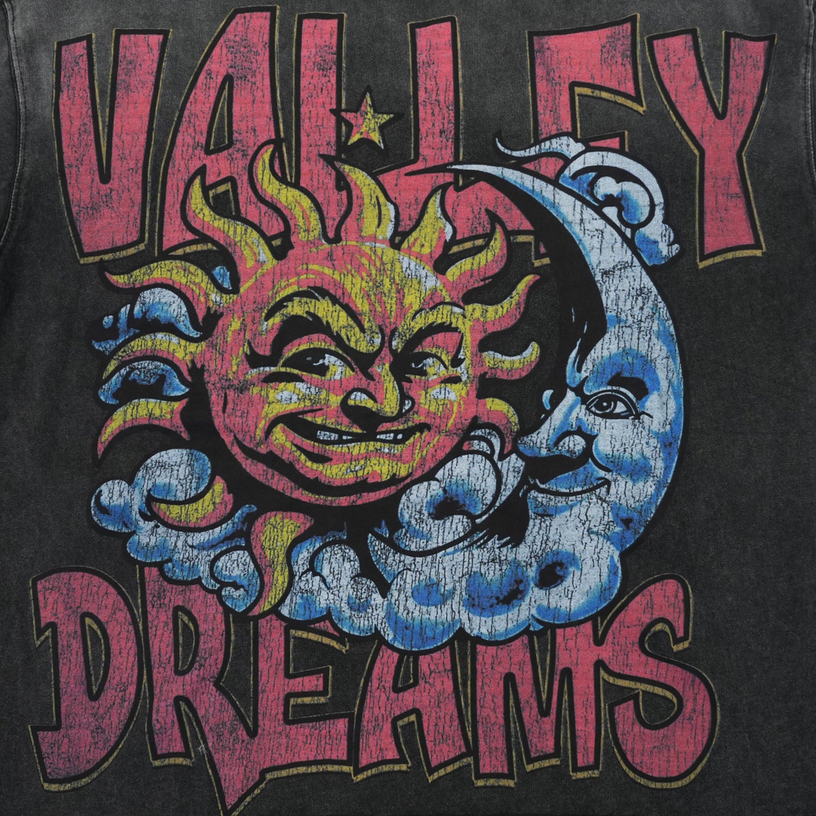 THRASHED SUN T-SHIRT VINTAGE BLACK