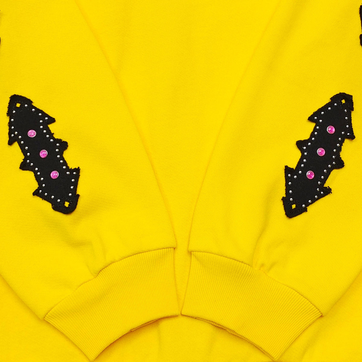 FUR HOODED FULL ZIP HOODIE SWEATSHIRT YELLOW